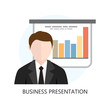Leinwandbild Motiv Business Presentation Icon Flat Design