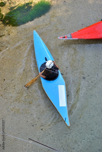 Fotografie, Obraz Kayak sul fiume Aniene presso Subiaco - Roma - Lazio - Italia