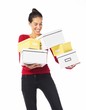 Woman Carrying Boxes