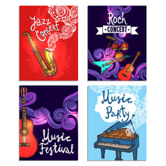 Canvas Print - Music Mini Poster Set