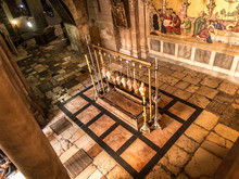 Stone Of The Anointing Of Jesus In The Holy Sepulchre, The Holie