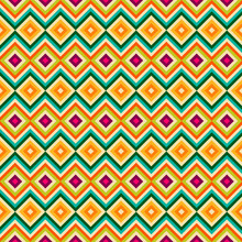 Ethnic Tribal Zig Zag And Rhombus Seamless Pattern.