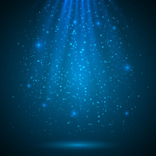 Blue Shining Magic Light Vector Background