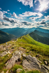 Wall Mural - Tatra Mountains peaks in sunny day