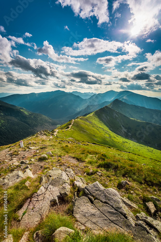 Tatra Mountains peaks in su...