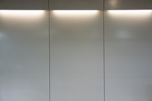 Empty White Wall With Halogen Lamps