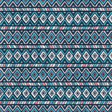ethnic tribal seamless pattern in pink and blue colors