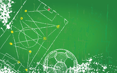 Wall Mural - Soccer or Football design template,free copy space, vector , fic