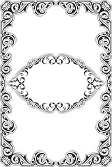 Wall Mural - The perfect ornament baroque frame