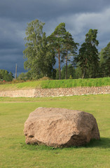 Wall Mural - Finnish landscape with rocks and trees