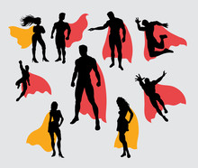 Superman And Supergirl Silhouettes