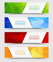 Poster - Set of geometric polygonal banners