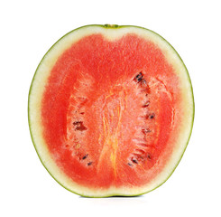 Sliced ripe watermelon isolated on white background