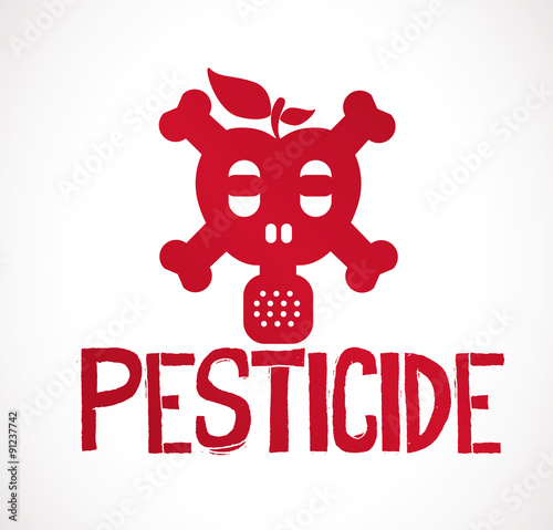 Fotografía halte, stop aux pesticides sur les fruits
