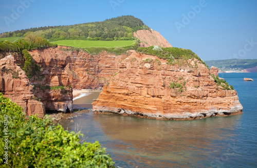 Fotografie, Obraz Skály v moři v Ladram Bay, Devon, Velká Británie