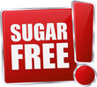 modern red sugar free sign