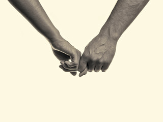 friendship forever concept. man and woman holding hands
