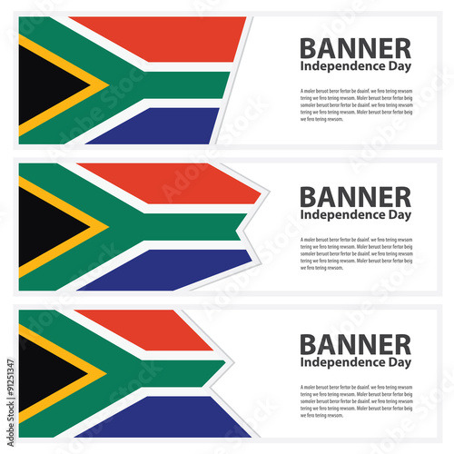 South Africa Flag Banners Collection Independence Day Buy This