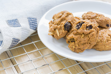 Canvas Print - Homemade Raisin cookies.