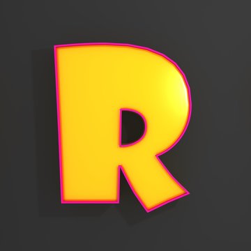 Letter R 3d illustration 