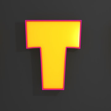 Letter T 3d illustration 