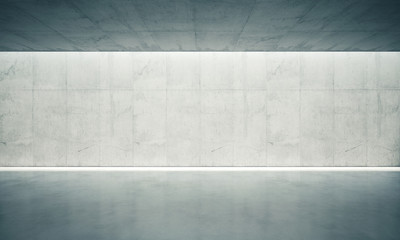 Wall Mural - Concrete blank space interior wall. 3d render
