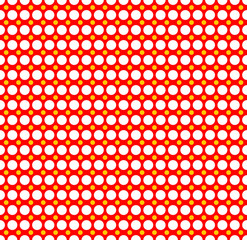 Aufkleber - Red yellow dotted, polka dot background. Vector illustration.