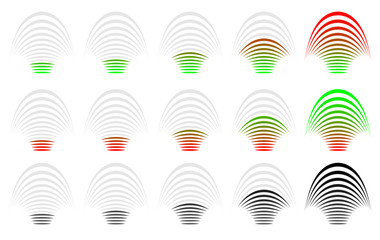Aufkleber - Signal strength, progress, level indicator, Vector illustration.