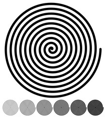 Canvas Print - Archimedean spiral isolated on white. vector illustration.