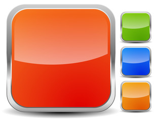 Poster - Empty squares icon, symbol backgrounds. Buttons. Vector illustra