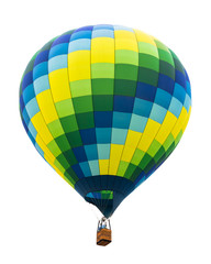 Wall Mural - Hot air balloon isolated on white background