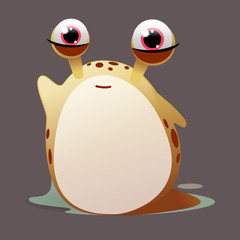 cute slug illustration