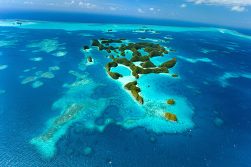 palau islands from above