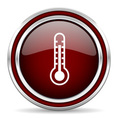 Poster - thermometer red glossy web icon