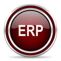 Aufkleber - erp red glossy web icon
