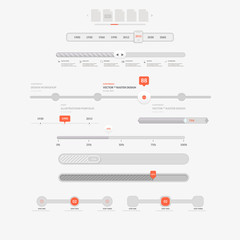 Wall Mural - Web site design navigation elements: Flat Ui Sliders