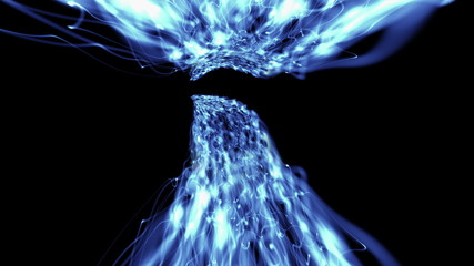 Wall Mural - Vortex 001: A vortex tunnel of streaming strands of light (Loop).