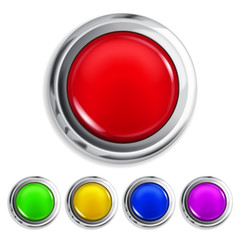 Set of colored buttons