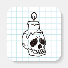 Skull Candle Doodle