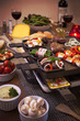 Raclette table-top grill or the Dutch variant 'gourmetten'