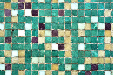 Colorful tile on the wall, background