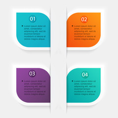 Wall Mural - Vector colorful info graphics for your business presentations.