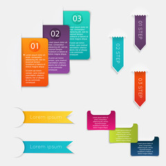 Wall Mural - vector colorful info graphics for your business presentations.