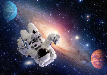 Wall Mural - astronaut spaceman outer space man relax people concept planet universe. elements of this image furn