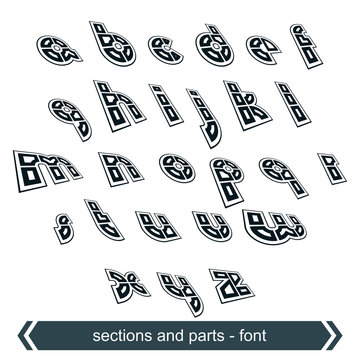 Typescript retro style, technical 3D font, contemporary construc