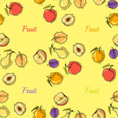 Poster - Fruit Vector seamless pattern