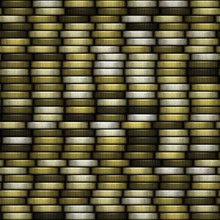 Block Of Coins Seamless Generated Texture Background