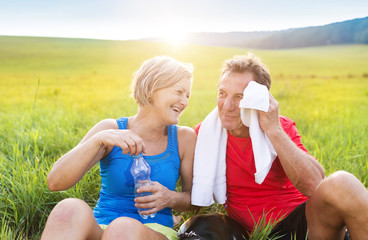 Senior couple relaxing