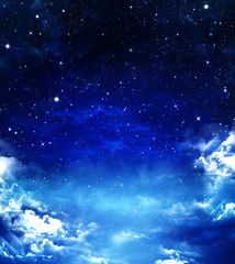 Wall Mural - nightly sky, abstract blue background
