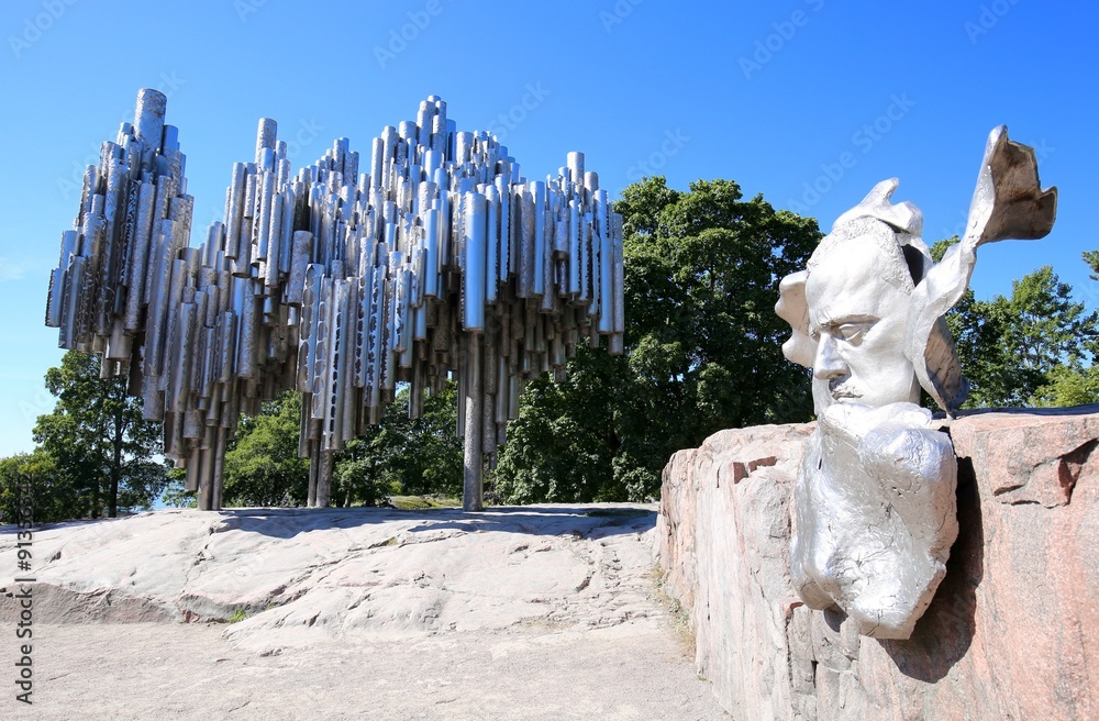Obraz na płótnie Sibelius Monument Helsinki Finnland w salonie